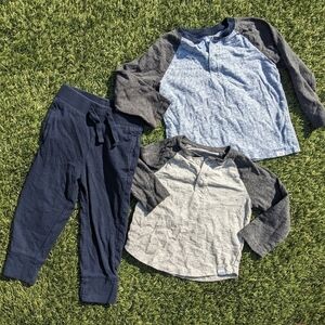 LOT of 3 Gap baby boy toddler clothes top and pant